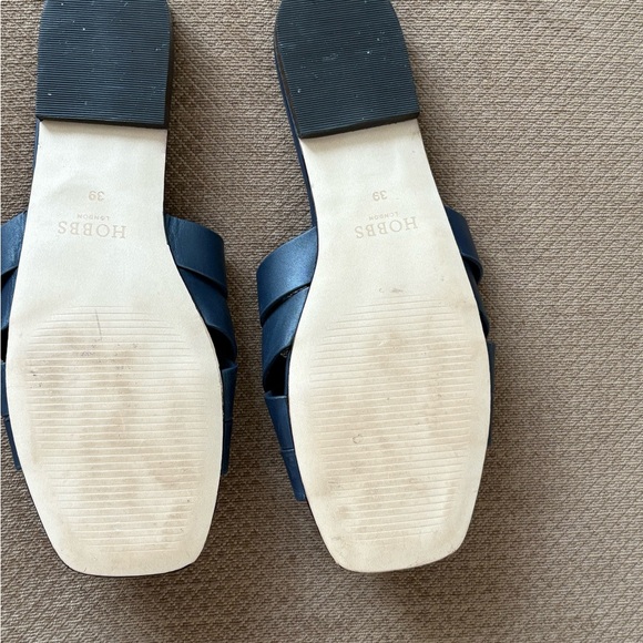 Pre-owned authentic Hobbs London navy blue slides - Picture 10 of 11